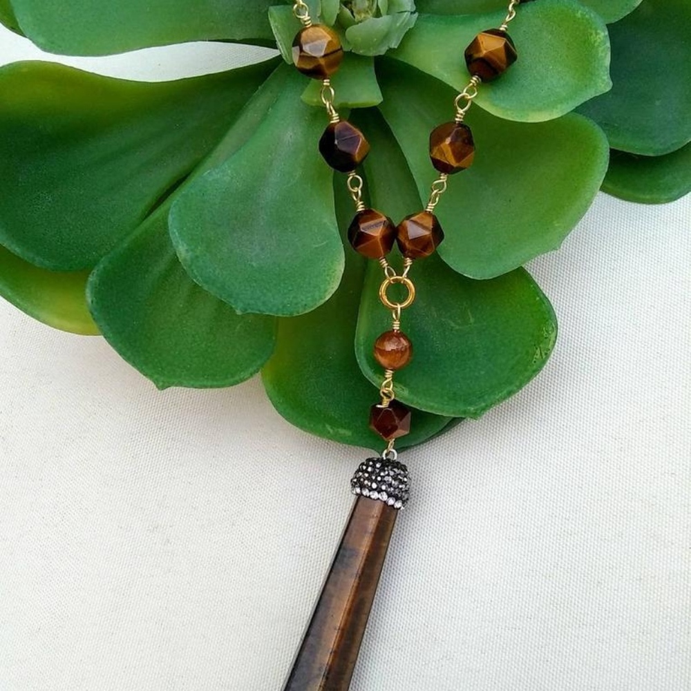 Tiger Eye Necklace - Picture 3 of 4